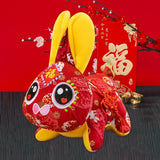 Maxbell Cute Chinese New Year Rabbit Plush Toy Bunny Doll Holiday Stuffed Animals 15cm Red