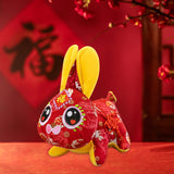 Maxbell Cute Chinese New Year Rabbit Plush Toy Bunny Doll Holiday Stuffed Animals 15cm Red