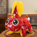 Maxbell Cute Chinese New Year Rabbit Plush Toy Bunny Doll Holiday Stuffed Animals 15cm Red