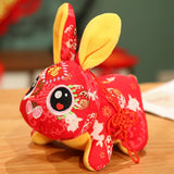 Maxbell Cute Chinese New Year Rabbit Plush Toy Bunny Doll Holiday Stuffed Animals 15cm Red