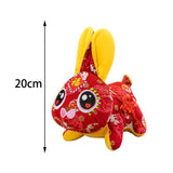 Maxbell Cute Chinese New Year Rabbit Plush Toy Bunny Doll Holiday Stuffed Animals 20cm Red