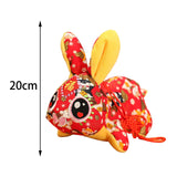 Maxbell Cute Chinese New Year Rabbit Plush Toy Bunny Doll Holiday Stuffed Animals 20cm Deep Red