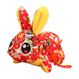 Maxbell Cute Chinese New Year Rabbit Plush Toy Bunny Doll Holiday Stuffed Animals 20cm Deep Red