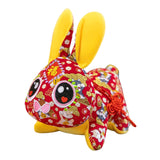 Maxbell Cute Chinese New Year Rabbit Plush Toy Bunny Doll Holiday Stuffed Animals 20cm Deep Red