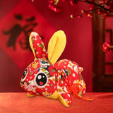 Maxbell Cute Chinese New Year Rabbit Plush Toy Bunny Doll Holiday Stuffed Animals 20cm Deep Red