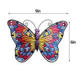 Maxbell 2x 3D Butterfly Ornaments Gift Plaque Sculpture Home Garden Decoration