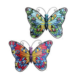 Maxbell 2x 3D Butterfly Ornaments Gift Plaque Sculpture Home Garden Decoration