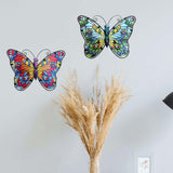 Maxbell 2x 3D Butterfly Ornaments Gift Plaque Sculpture Home Garden Decoration