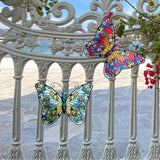 Maxbell 2x 3D Butterfly Ornaments Gift Plaque Sculpture Home Garden Decoration
