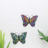 Maxbell 2x 3D Butterfly Ornaments Gift Plaque Sculpture Home Garden Decoration