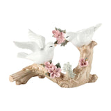 Maxbell Cute Bird Sculpture Crafts Display Ceramic for Wedding Office Living Room