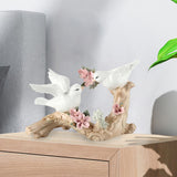 Maxbell Cute Bird Sculpture Crafts Display Ceramic for Wedding Office Living Room