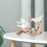 Maxbell Cute Bird Sculpture Crafts Display Ceramic for Wedding Office Living Room