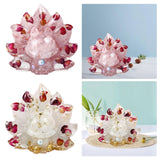Maxbell Resin Miniature Animal Figurines Collection for Shelf Tabletop Decoration Pink