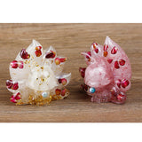 Maxbell Resin Miniature Animal Figurines Collection for Shelf Tabletop Decoration Pink