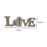 Maxbell Modern Wooden Flower Vase Livingroom Table Centerpieces Wedding Plants Pot 27x2x8.5cm LOVE