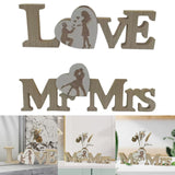 Maxbell Modern Wooden Flower Vase Livingroom Table Centerpieces Wedding Plants Pot 27x2x8.5cm LOVE