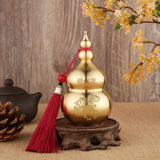 Maxbell Chinese Copper Gourd Crafts Household Office Ornament table Decor red