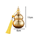 Maxbell Chinese Copper Gourd Crafts Household Office Ornament table Decor Yellow Tassel