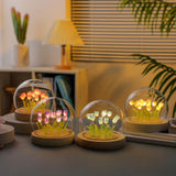 Maxbell Tulip Night Light DIY Battery Operated with Dome Bedroom Decoration 10 flowers