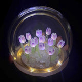 Maxbell Tulip Night Light DIY Battery Operated with Dome Bedroom Decoration 10 flowers
