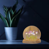 Maxbell Tulip Night Light DIY Battery Operated with Dome Bedroom Decoration 10 flowers
