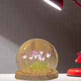 Maxbell Tulip Night Light DIY Battery Operated with Dome Bedroom Decoration 10 flowers
