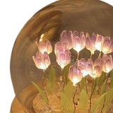 Maxbell Tulip Night Light DIY Battery Operated with Dome Bedroom Decoration 16 flowers