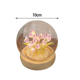 Maxbell Tulip Night Light DIY Battery Operated with Dome Bedroom Decoration 20 flowers