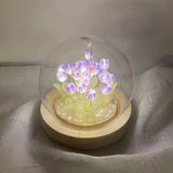 Maxbell Tulip Night Light DIY Battery Operated with Dome Bedroom Decoration 20 flowers