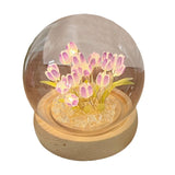 Maxbell Tulip Night Light DIY Battery Operated with Dome Bedroom Decoration 20 flowers