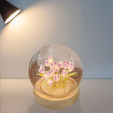 Maxbell Tulip Night Light DIY Battery Operated with Dome Bedroom Decoration 20 flowers