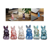 Maxbell Stone Bunny Sculpture Shop Desktop New Year Festive Rabbit Statues Figurines Violet