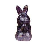 Maxbell Stone Bunny Sculpture Shop Desktop New Year Festive Rabbit Statues Figurines Violet