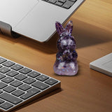Maxbell Stone Bunny Sculpture Shop Desktop New Year Festive Rabbit Statues Figurines Violet