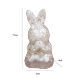 Maxbell Stone Bunny Sculpture Shop Desktop New Year Festive Rabbit Statues Figurines White
