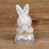 Maxbell Stone Bunny Sculpture Shop Desktop New Year Festive Rabbit Statues Figurines White