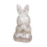 Maxbell Stone Bunny Sculpture Shop Desktop New Year Festive Rabbit Statues Figurines White