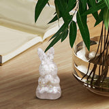 Maxbell Stone Bunny Sculpture Shop Desktop New Year Festive Rabbit Statues Figurines White