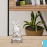 Maxbell Stone Bunny Sculpture Shop Desktop New Year Festive Rabbit Statues Figurines White