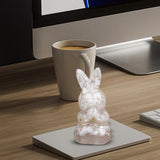 Maxbell Stone Bunny Sculpture Shop Desktop New Year Festive Rabbit Statues Figurines White