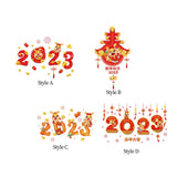 Maxbell Window Clings Display Creative New Year Window Stickers for Restaurant Props style A