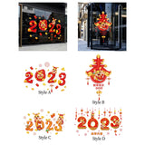 Maxbell Window Clings Display Creative New Year Window Stickers for Restaurant Props style A