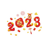 Maxbell Window Clings Display Creative New Year Window Stickers for Restaurant Props style A
