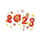 Maxbell Window Clings Display Creative New Year Window Stickers for Restaurant Props style A