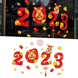 Maxbell Window Clings Display Creative New Year Window Stickers for Restaurant Props style A