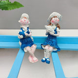 Maxbell Mediterranean Style Statue Decor Shelf Craft Decorative Sailboat Home Model