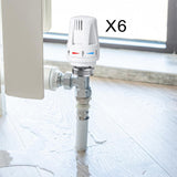 Maxbell 3/4/6Pcs Thermostatic Valve Replacement Temperature Controller Adjustable 6PCS