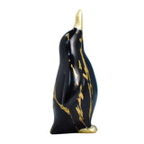 Maxbell Penguin Statue Resin Figurine Art Works Craft for Bookcase Home Decoration Black