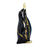Maxbell Penguin Statue Resin Figurine Art Works Craft for Bookcase Home Decoration Black